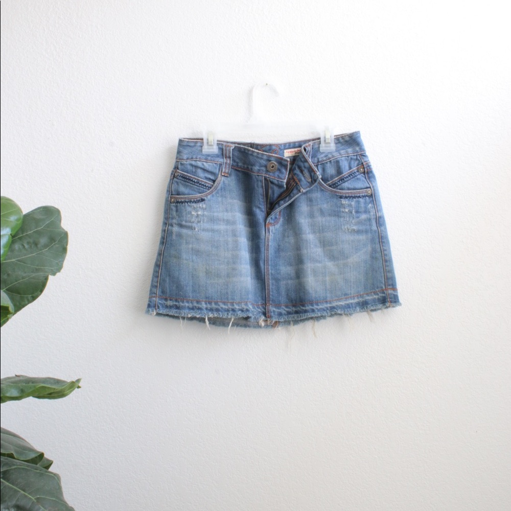 Chip & Pepper Vintage Blue Jean Skirt Sz: 1